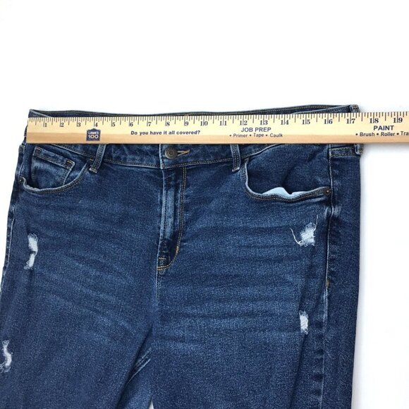 Old Navy Jeans Rockstar Super Skinny Mid Rise Distressed Stretch size 14 - Picture 4 of 8